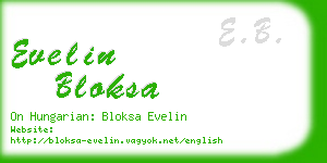 evelin bloksa business card